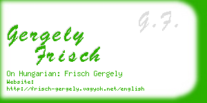 gergely frisch business card